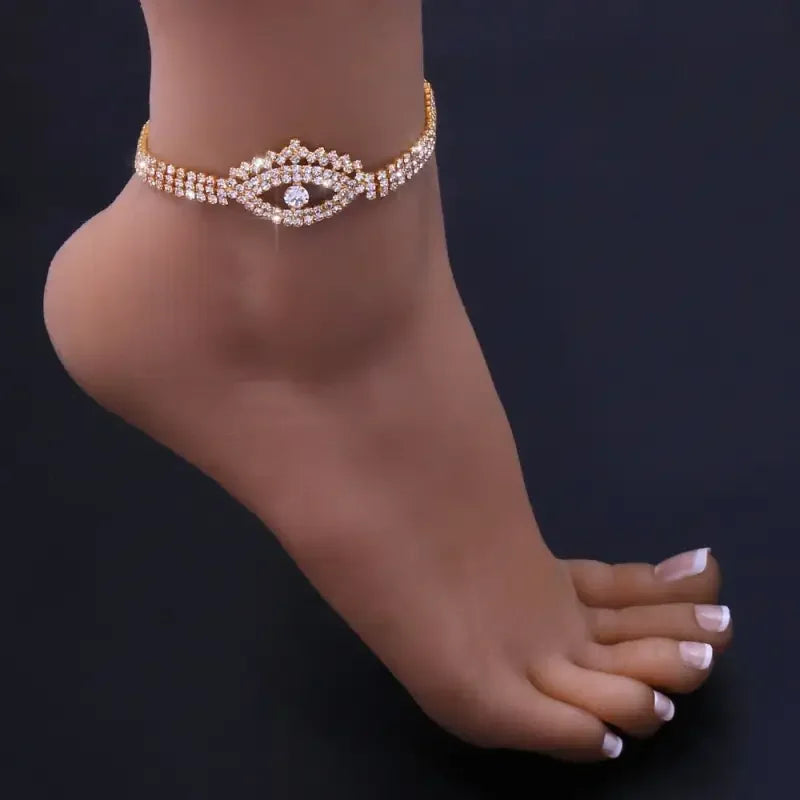 Rhinestone Eye Anklet jewerly | Fashionsarah.com