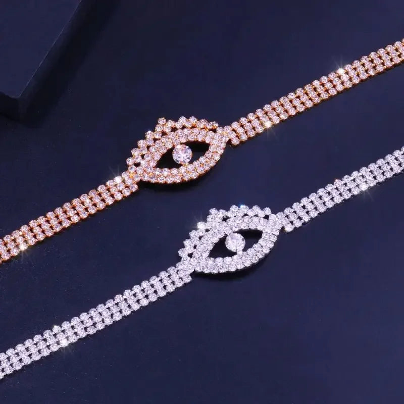 Rhinestone Eye Anklet jewerly | Fashionsarah.com