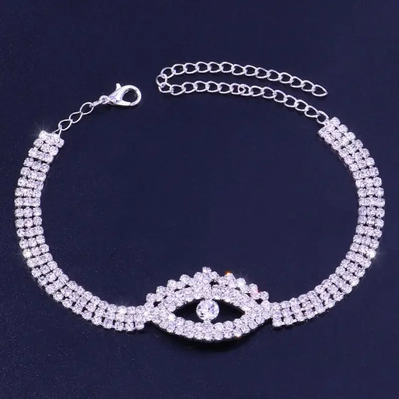 Rhinestone Eye Anklet jewerly | Fashionsarah.com