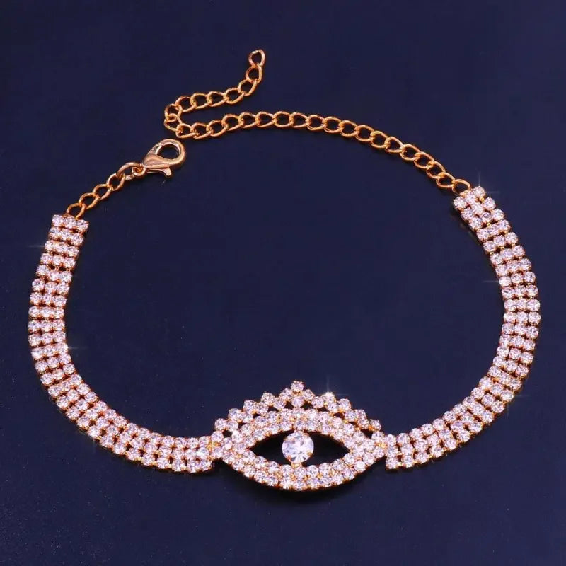 Rhinestone Eye Anklet jewerly | Fashionsarah.com