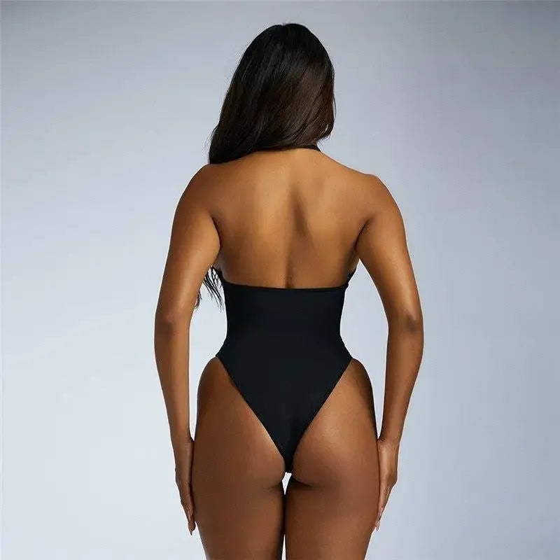 Halter Backless Mesh Monokini | Fashionsarah.com
