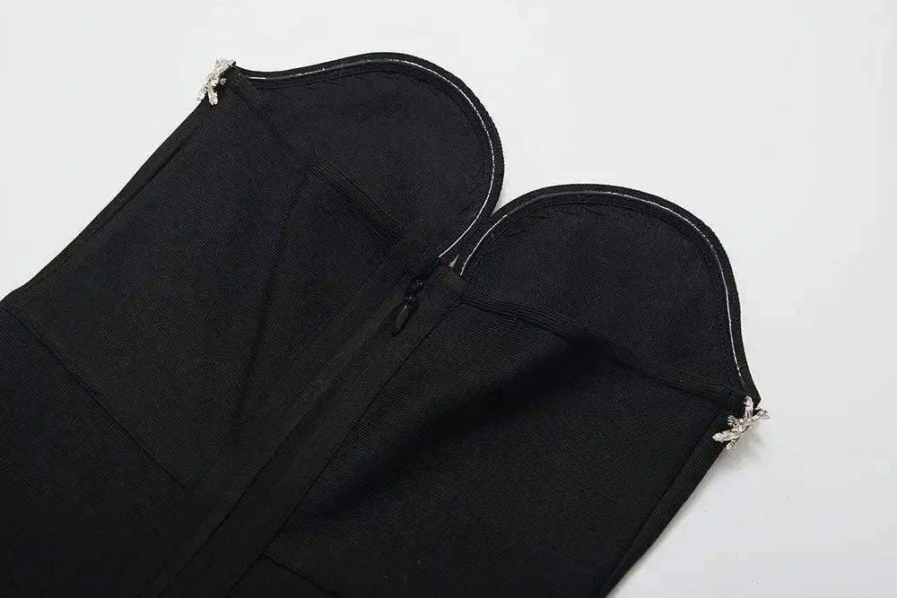 Strapless Diamond V-Neck Dress | Fashionsarah.com