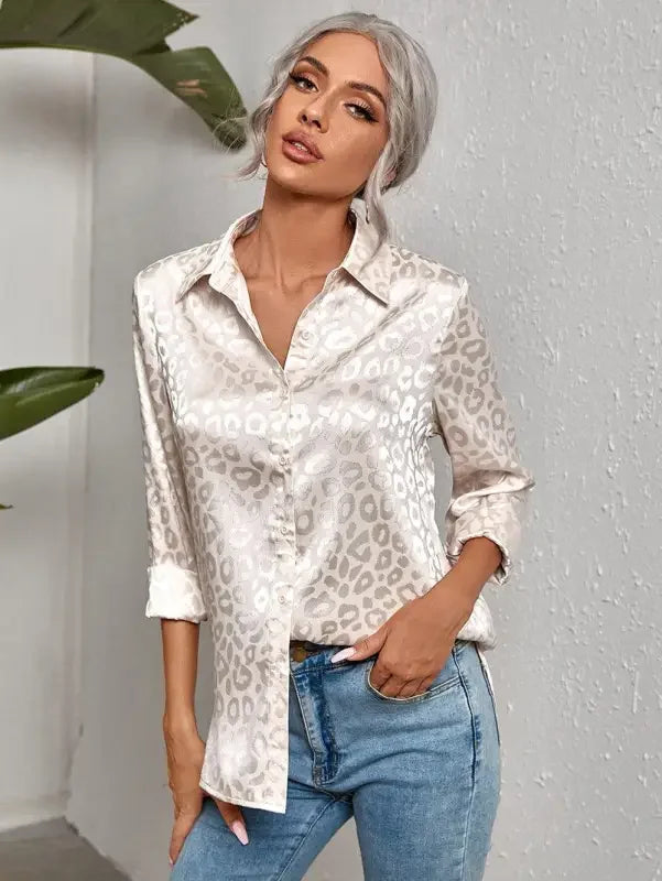 Fashionsarah.com Elegant Office Leopard Blouses