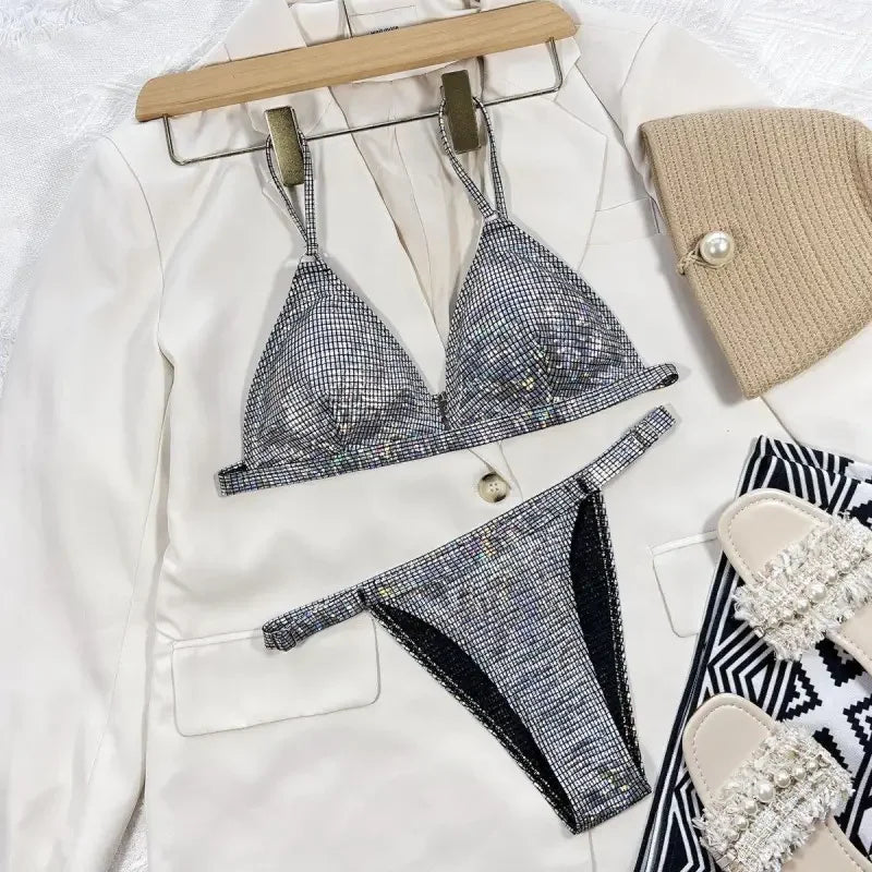 Sequins Push Up Triangle Sets | Fashionsarah.com
