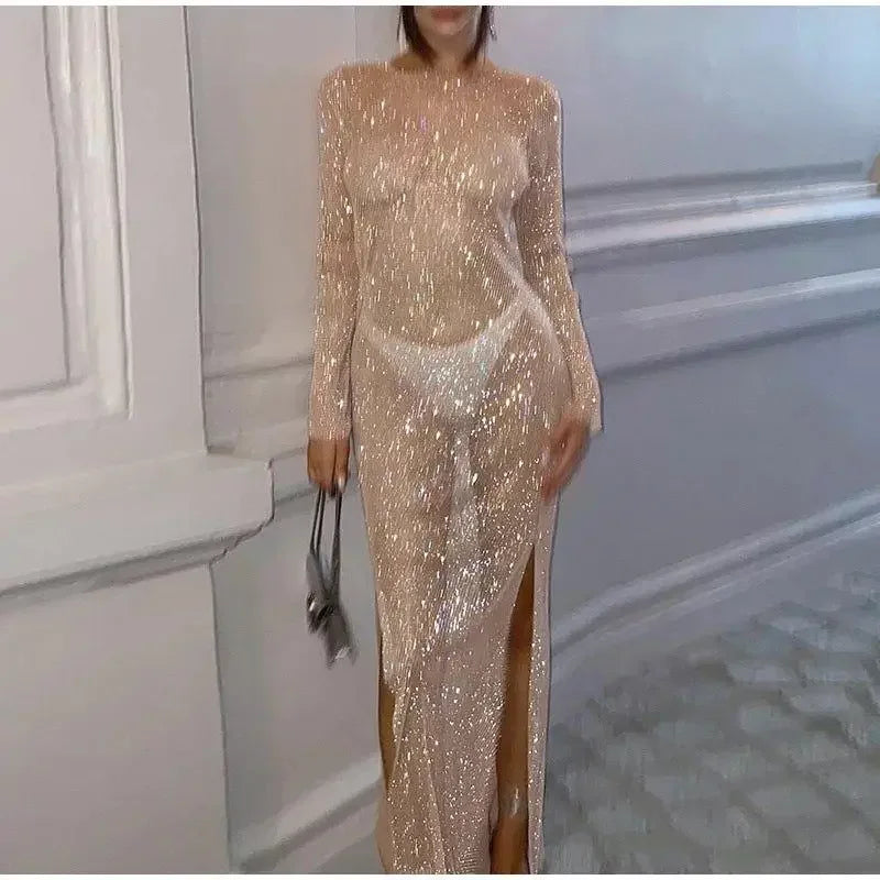 Rhinestone maxi summer dress | Fashionsarah.com