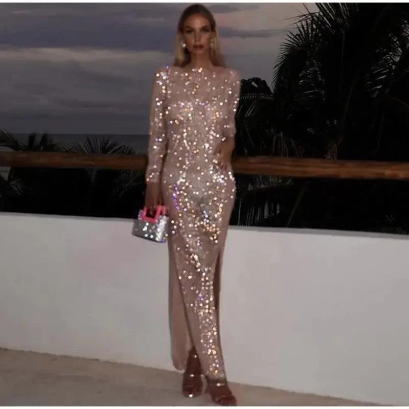 Rhinestone maxi summer dress | Fashionsarah.com