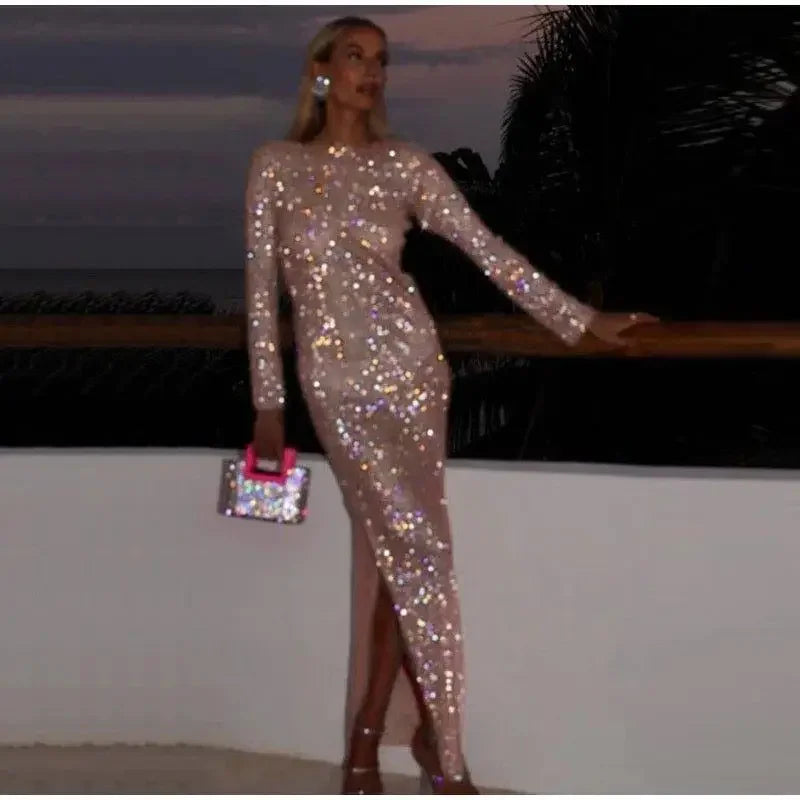 Rhinestone maxi summer dress | Fashionsarah.com