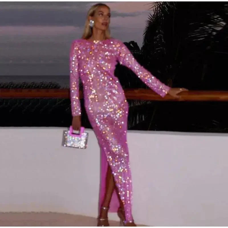 Rhinestone maxi summer dress | Fashionsarah.com