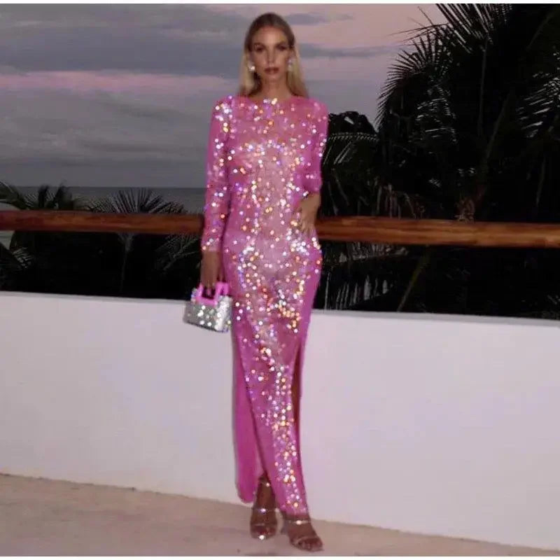 Rhinestone maxi summer dress | Fashionsarah.com