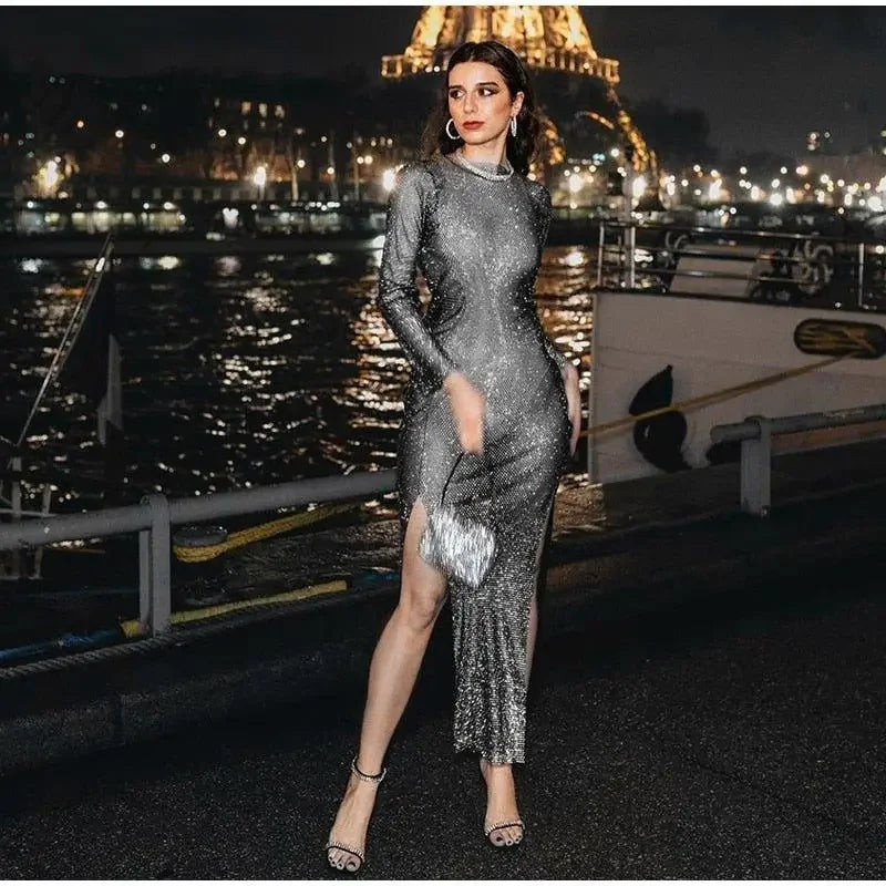 Rhinestone maxi summer dress | Fashionsarah.com