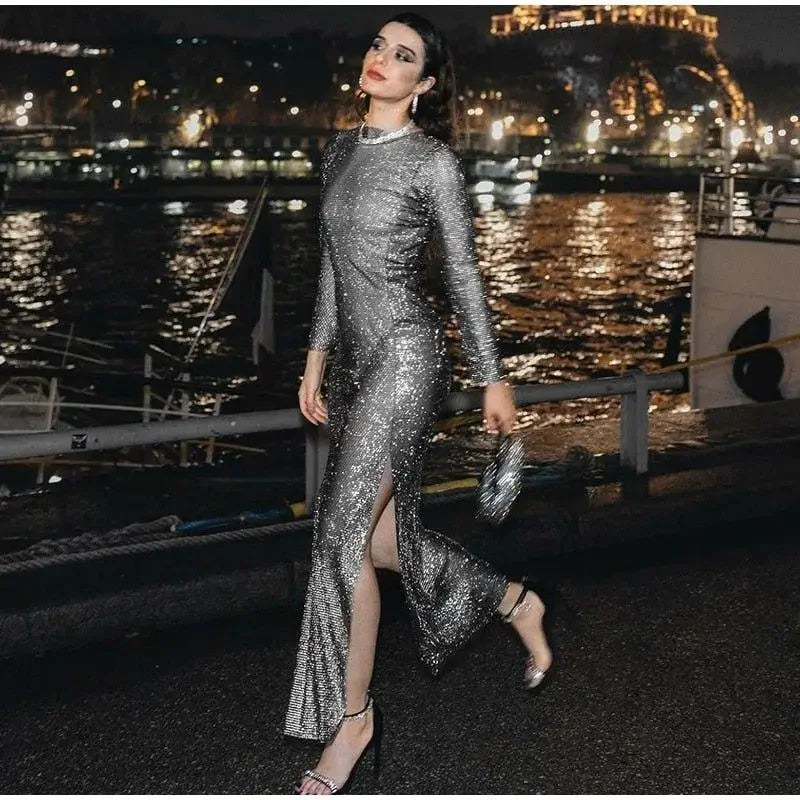 Rhinestone maxi summer dress | Fashionsarah.com