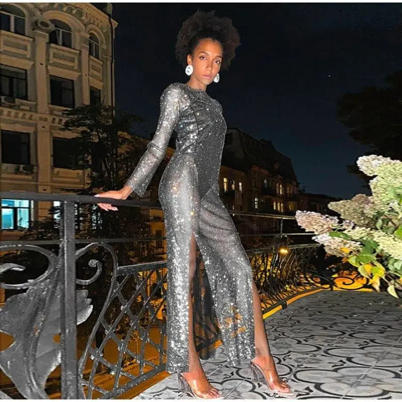 Rhinestone maxi summer dress | Fashionsarah.com