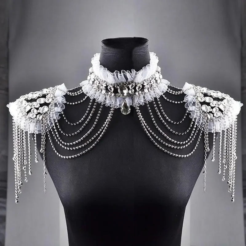 Rhinestone Crystal Bridal Shoulder Necklace | Fashionsarah.com