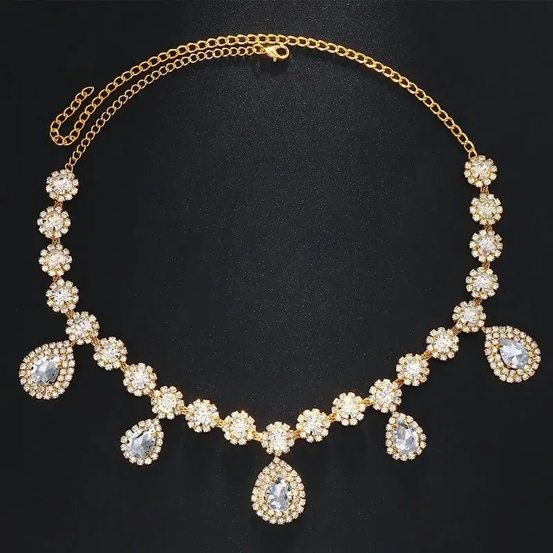 Rhinestone Water Drop Head Jewelry | Fashionsarah.com