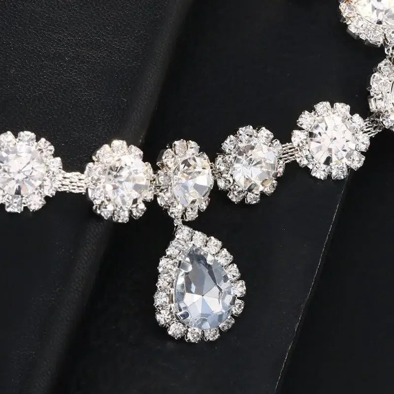 Rhinestone Water Drop Head Jewelry | Fashionsarah.com