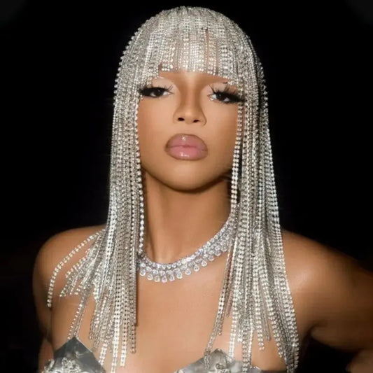 Rhinestone Long Fringed Hair Chain | Fashionsarah.com
