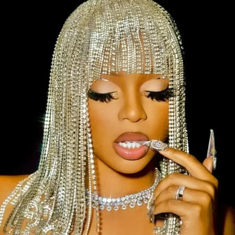 Rhinestone Long Fringed Hair Chain | Fashionsarah.com