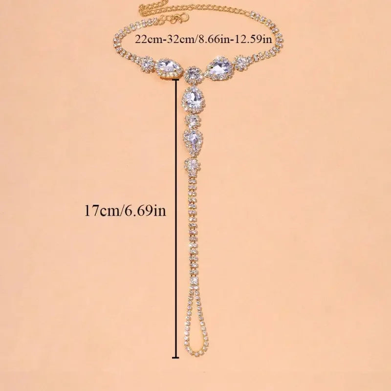 Bohemian Crystal Finger Anklet | Fashionsarah.com