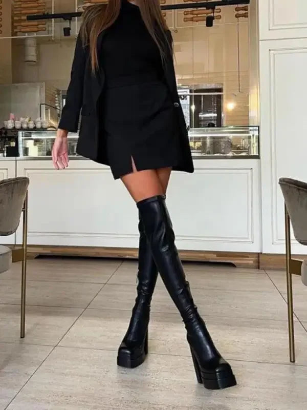 New Platform Over the Knee Boots | Fashionsarah.com