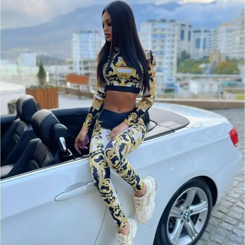 Women Crop Top & Legging Suit | Fashionsarah.com