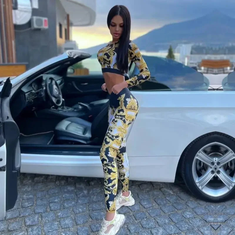 Women Crop Top & Legging Suit | Fashionsarah.com