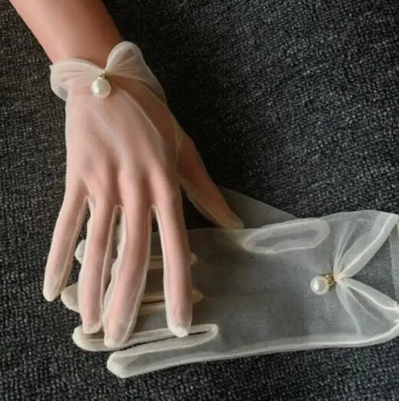 Elegant Pearl Gloves | Fashionsarah.com