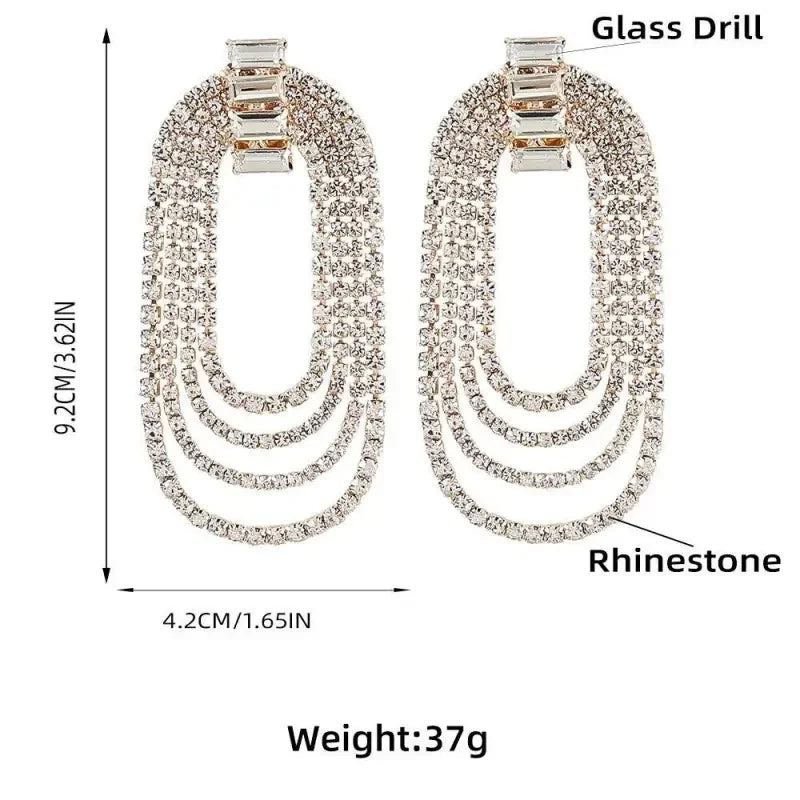 Multi-layer Long Tassel Earrings | Fashionsarah.com