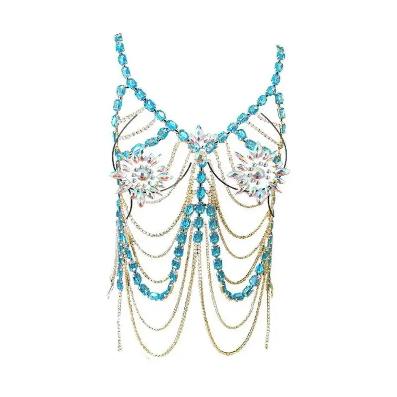 Colorful Crystal Hollow Metal Top | Fashionsarah.com