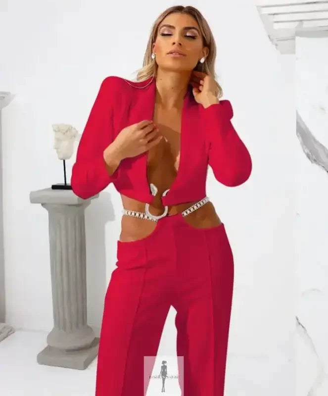 Fashionsarah.com Fashionsarah.com Elegant Woman Pants and Blazer Set