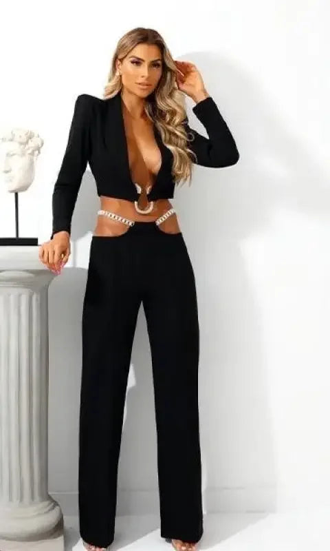 Elegant Woman Pants and Blazer Set | Fashionsarah.com