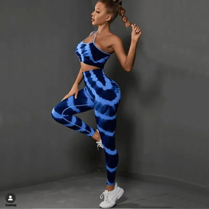 One Shoulder Women's Yoga Set | Fashionsarah.com