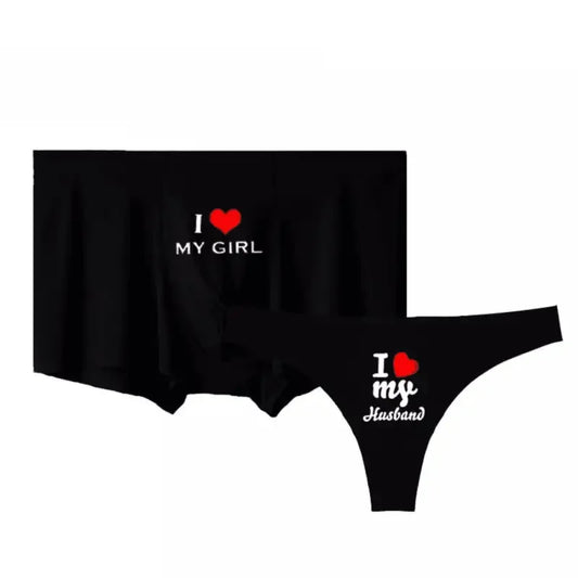 Matching couples panties set display showcasing stylish matching couples panties for couples