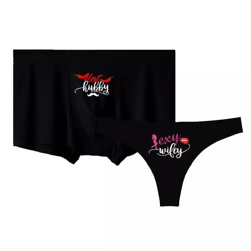 Matching couples panties set for intimate wear, perfect for情侣裤 and couples panties