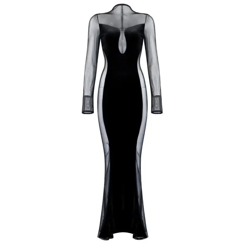 Velvet Mesh Evening Dresses | Fashionsarah.com