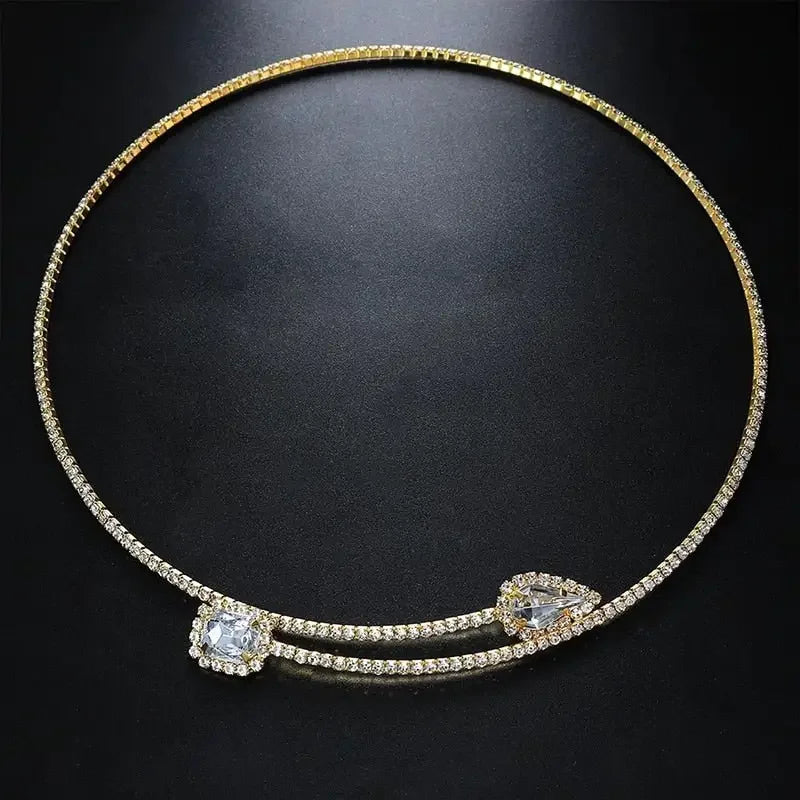 Open Rhinestone Necklace | Fashionsarah.com