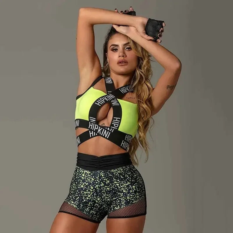 Cutout Back Cross Sports Suits | Fashionsarah.com