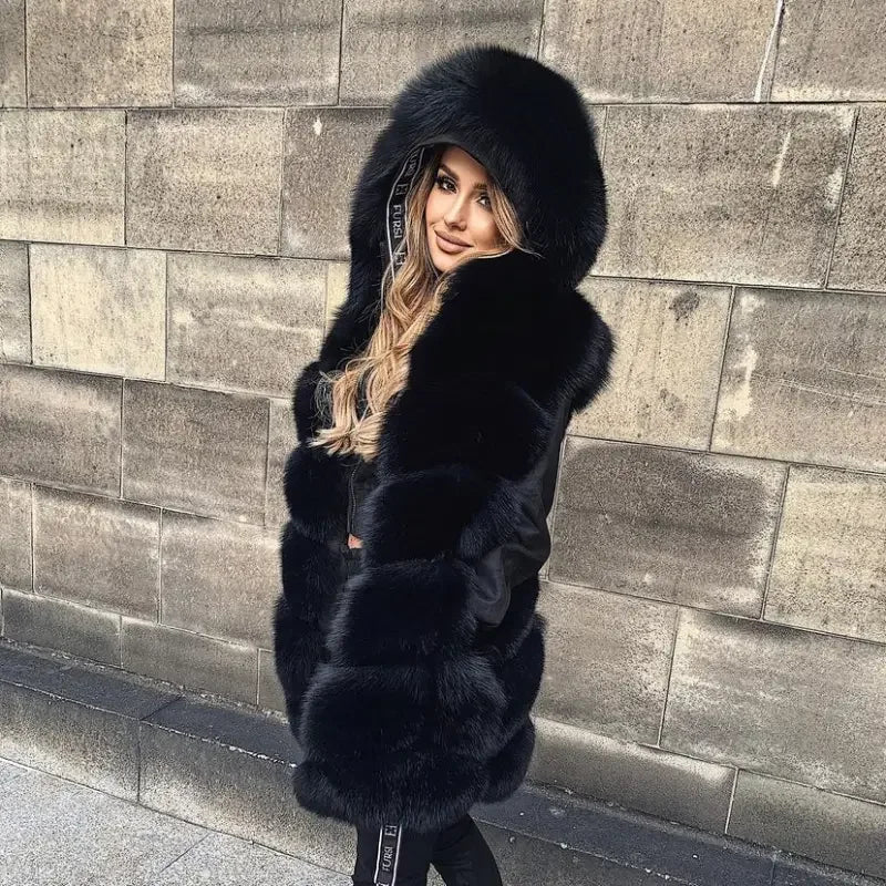 Sleeveless Vests With A Fluffy Hood | Fashionsarah.com