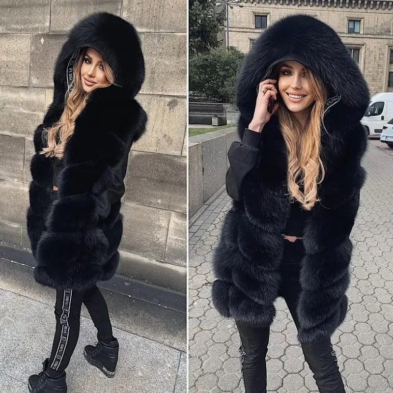 Sleeveless Vests With A Fluffy Hood | Fashionsarah.com