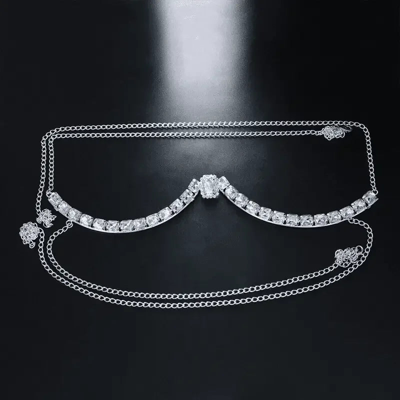 Square Crystal Chest Bracket Jewelry | Fashionsarah.com