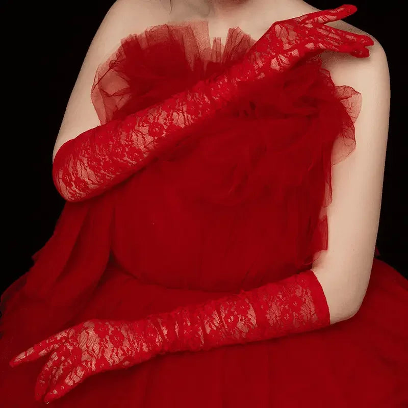 Silk Elastic Lace Gloves | Fashionsarah.com