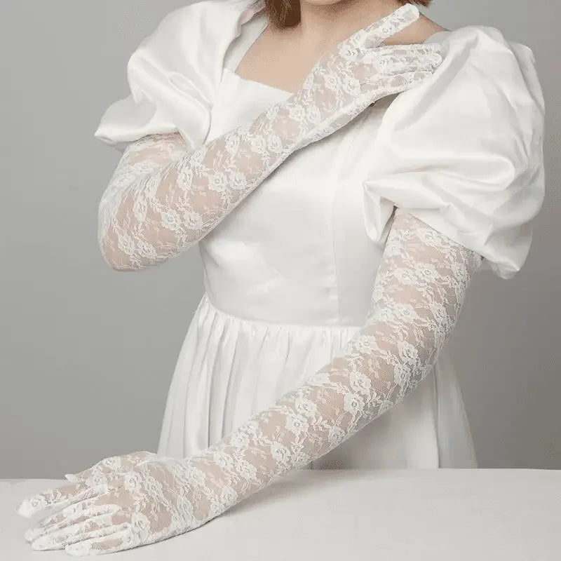 Silk Elastic Lace Gloves | Fashionsarah.com