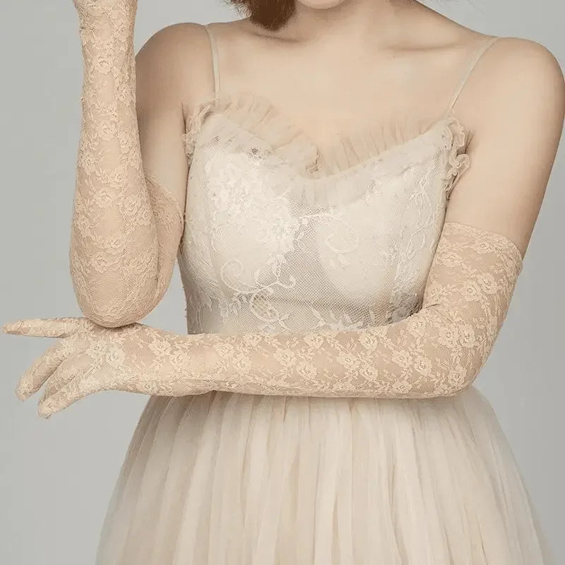Silk Elastic Lace Gloves | Fashionsarah.com