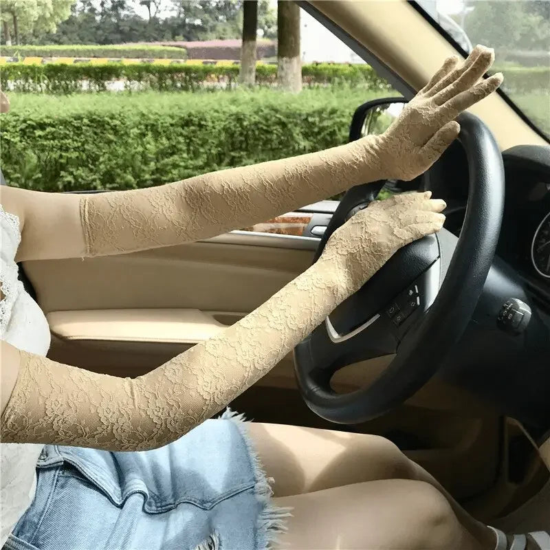 Silk Elastic Lace Gloves | Fashionsarah.com