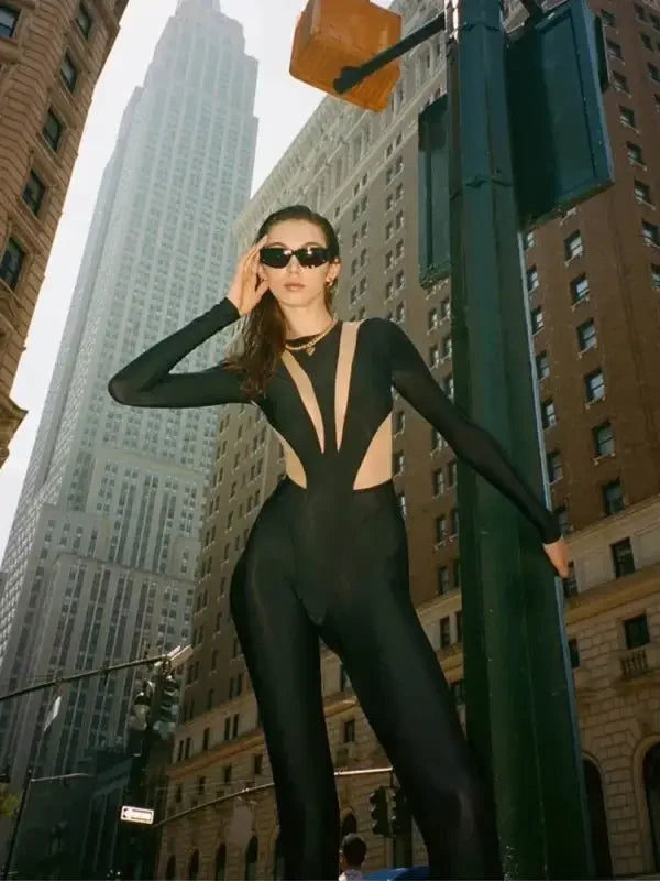 High Street Mesh Jumpsuit | Fashionsarah.com