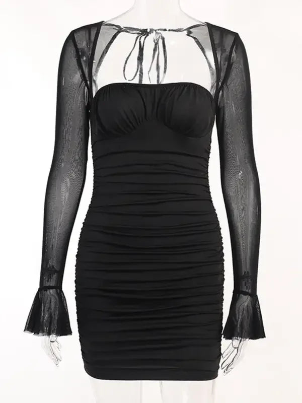 Ruched Sheath Dresses with Square Collar | Fashionsarah.com