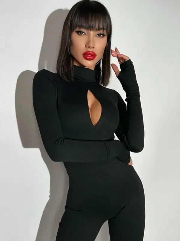 Skinny Hollow Out Jumpsuits | Fashionsarah.com