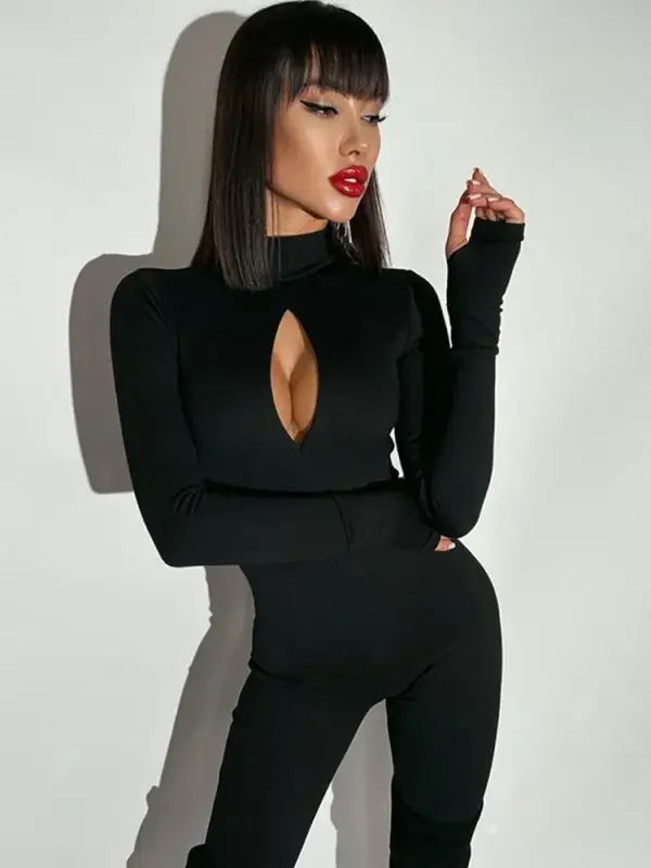 Skinny Hollow Out Jumpsuits | Fashionsarah.com