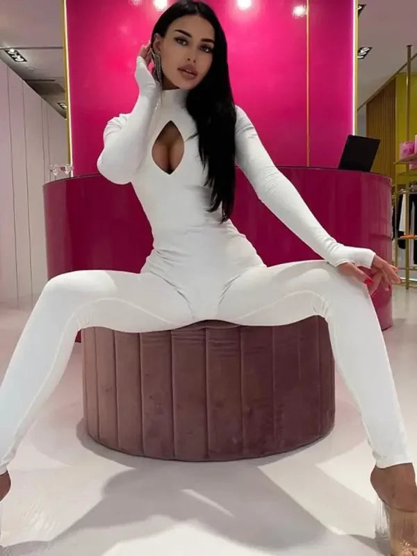 Skinny Hollow Out Jumpsuits | Fashionsarah.com