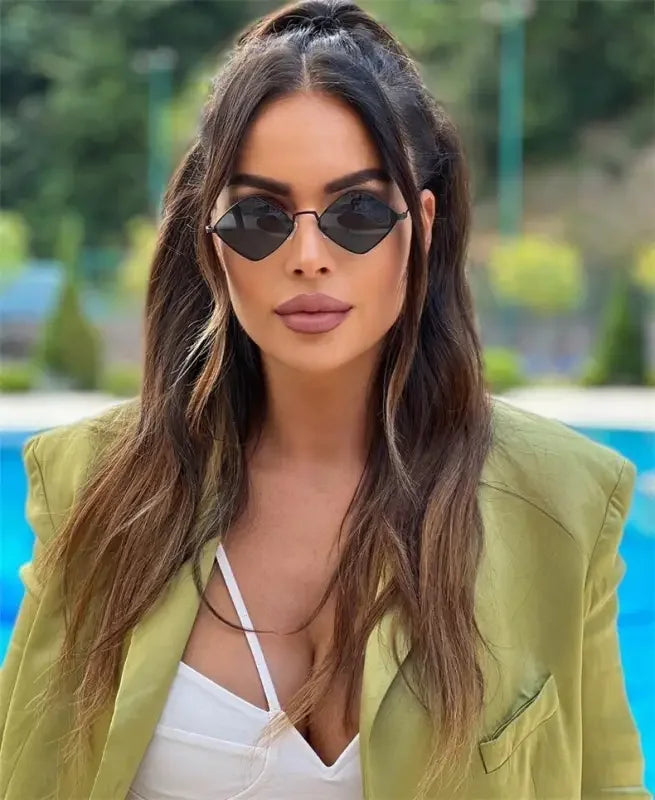 Diamond-shaped sunglasses from Rhombus sunglasses featuring stylish women’s fashion at an online boutique