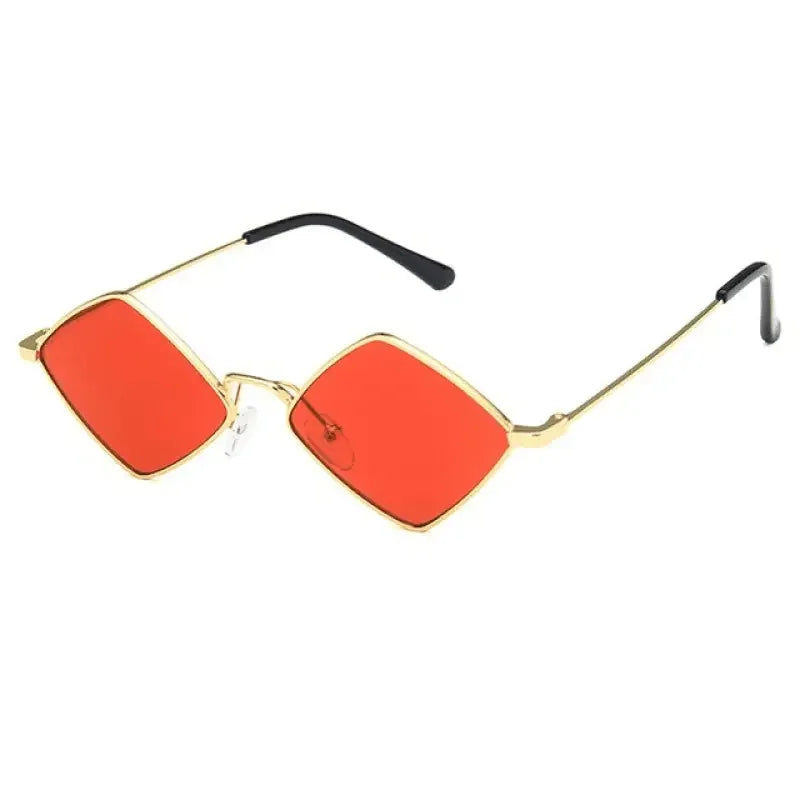 Red diamond-shaped Rhombus sunglasses from our online boutique, perfect for women’s fashion